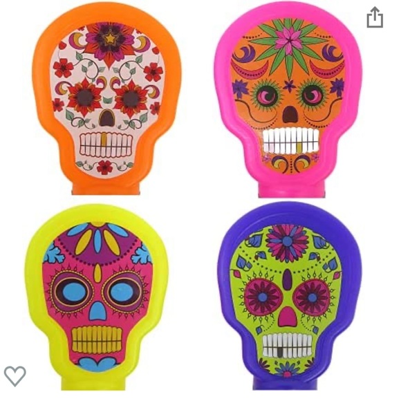 Sugar Skull Plastic Candy Tubes with Hard Candies Inside,Party Favors,NWT - Picture 6 of 10